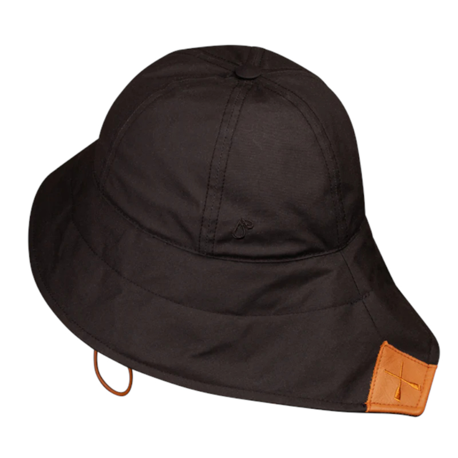 Hatt Chalutier vattentät vaxad bomull (Béton Ciré) sydväst svart (bild för) Hatt Chalutier vattentät vaxad bomull (Béton Ciré) sydväst svart