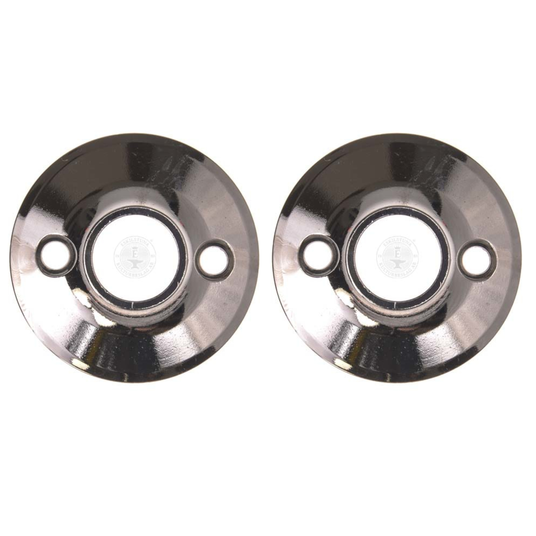 Tryckesrosett Låsbolaget nummer 1 förnicklad (5401A) för genomgående montage (bild för) Tryckesrosett Låsbolaget nummer 1 förnicklad (5401A) för genomgående montage